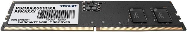 Alt view image 4 of 4 - Patriot Signature Line 8GB 288-Pin PC RAM DDR5 4800 (PC5 38400) Desktop Memory Model PSD58G480041