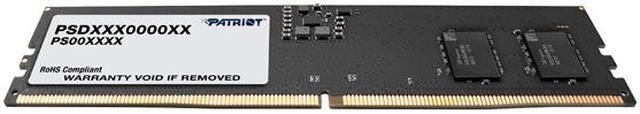 Alt view image 2 of 4 - Patriot Signature Line 8GB 288-Pin PC RAM DDR5 4800 (PC5 38400) Desktop Memory Model PSD58G480041
