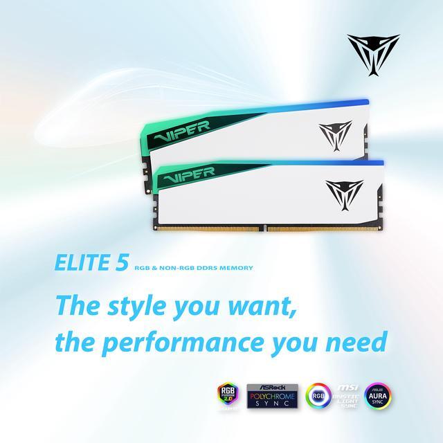 Alt view image 12 of 14 - Patriot Viper Elite 5 48GB (2 x 24GB) 288-Pin PC RAM DDR5 6000 (PC5 48000) Desktop Memory Model PVER548G60C42KW