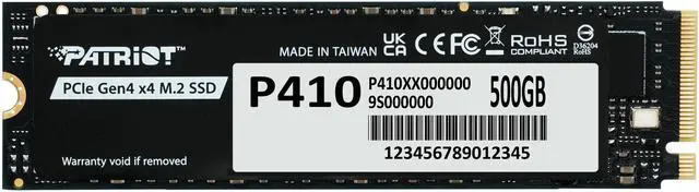 Main image of Patriot P410 M.2 2280 500GB PCI-Express 4.0 x4 P410P500GM28H