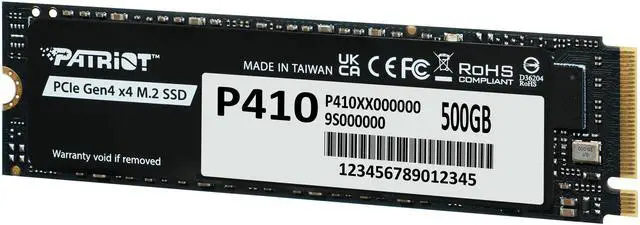 Alt view image 3 of 5 - Patriot P410 M.2 2280 500GB PCI-Express 4.0 x4 P410P500GM28H