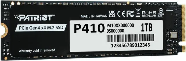 Alt view image 2 of 5 - Patriot P410 M.2 2280 1TB PCI-Express 4.0 x4 P410P1TBM28H