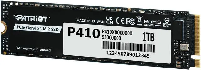 Alt view image 3 of 5 - Patriot P410 M.2 2280 1TB PCI-Express 4.0 x4 P410P1TBM28H
