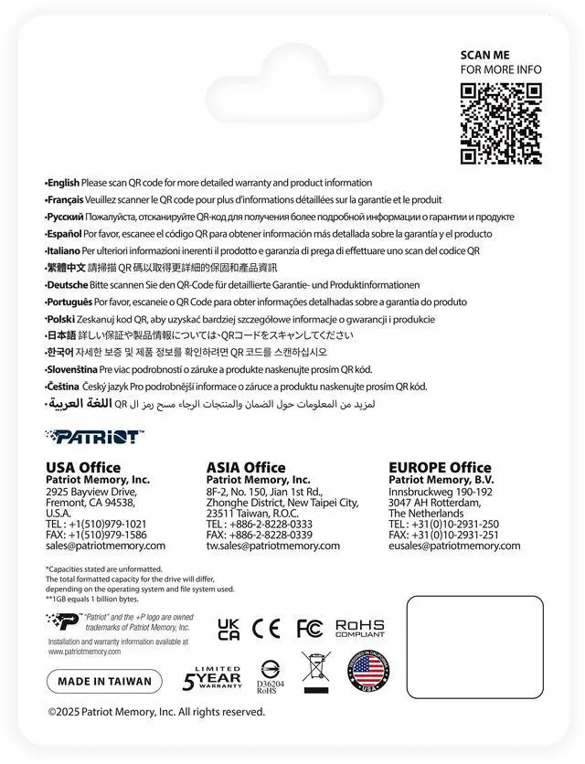 Alt view image 5 of 5 - Patriot P410 M.2 2280 4TB PCI-Express 4.0 x4 P410P4TBM28H