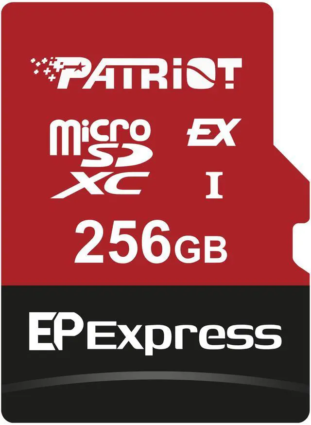 Alt view image 2 of 5 - Patriot EP Series 256GB microSDXC Memory Card with Adapter Model Express