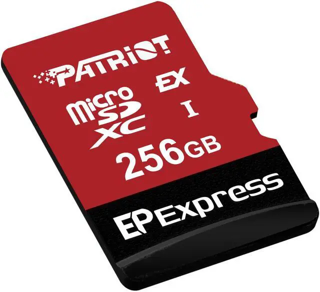 Alt view image 3 of 5 - Patriot EP Series 256GB microSDXC Memory Card with Adapter Model Express