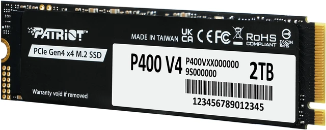 Alt view image 3 of 5 - Patriot P400 V4 M.2 2280 2TB PCI-Express 4.0 x4 P400VP2TBM28H