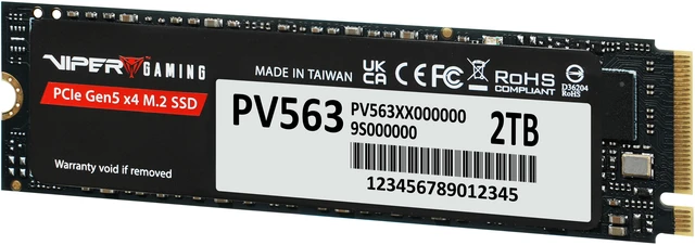 Alt view image 3 of 5 - Patriot VIPER PV563 M.2 2280 2TB PCI-Express 5.0 x4 3D NAND TLC Internal Solid State Drive (SSD) PV563P2TBM28H