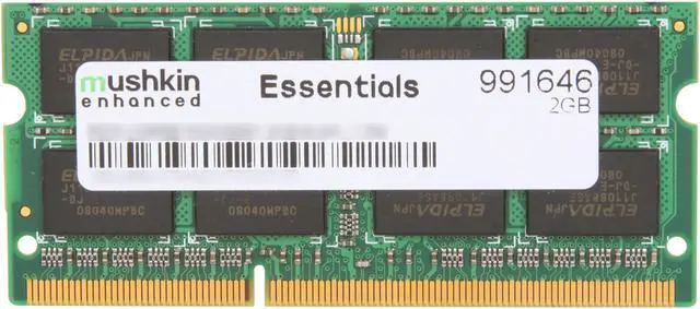 Alt view image 2 of 3 - Mushkin Enhanced Essentials 2GB 204-Pin DDR3 SO-DIMM DDR3 1333 (PC3 10666) Laptop Memory Model 991646