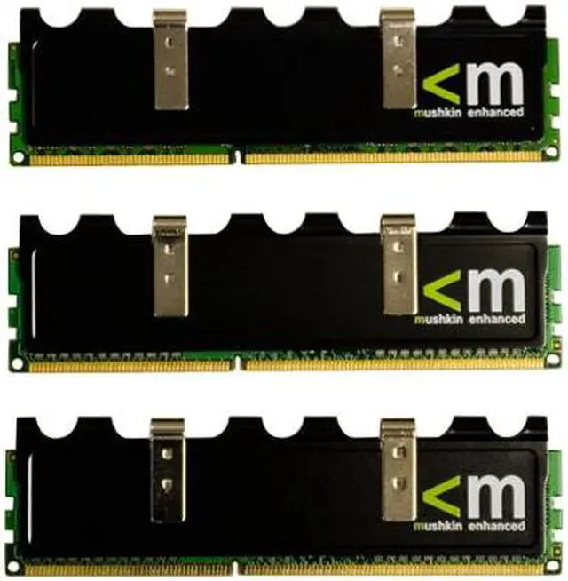 Alt view image 2 of 2 - Mushkin Enhanced Blackline 3GB (3 x 1GB) DDR3 1600 (PC3 12800) Triple Channel Kit Desktop Memory Model 998678