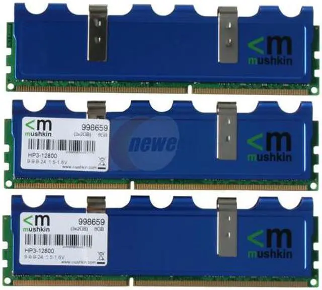 Alt view image 2 of 3 - Mushkin Enhanced Blackline 6GB (3 x 2GB) DDR3 1600 (PC3 12800) Triple Channel Kit Desktop Memory Model 998659