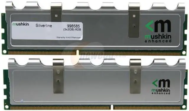 Alt view image 2 of 3 - Mushkin Enhanced Silverline 6GB (3 x 2GB) DDR3 1333 (PC3 10666) Triple Channel Kit Desktop Memory Model 998585