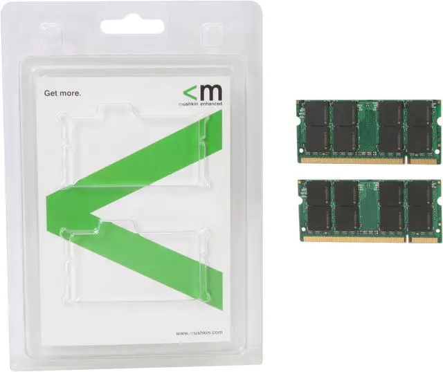 Alt view image 3 of 3 - Mushkin Enhanced 4GB (2 x 2GB) DDR2 667 (PC2 5300) Dual Channel Kit Memory For Apple Model 976618A