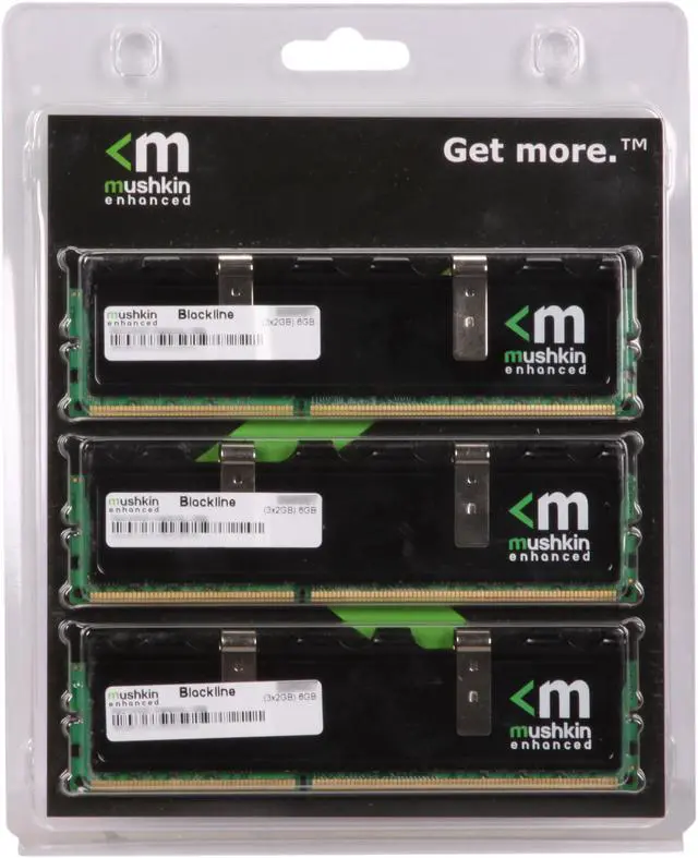 Alt view image 3 of 3 - Mushkin Enhanced Blackline 6GB (3 x 2GB) DDR3 1866 (PC3 15000) Triple Channel Kit Desktop Memory Model 998687