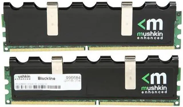 Alt view image 2 of 3 - Mushkin Enhanced Blackline 2GB (2 x 1GB) DDR2 1066 (PC2 8500) Dual Channel Kit Desktop Memory Model 996684