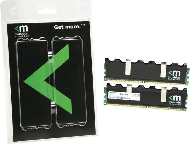 Alt view image 3 of 3 - Mushkin Enhanced Blackline 2GB (2 x 1GB) DDR2 1066 (PC2 8500) Dual Channel Kit Desktop Memory Model 996684