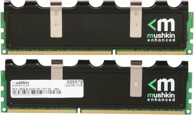 Alt view image 2 of 3 - Mushkin Enhanced Blackline 4GB (2 x 2GB) DDR3 1600 (PC3 12800) Desktop Memory Model 996679