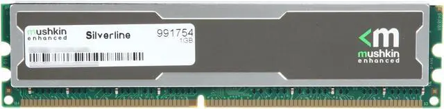 Main image of Mushkin Enhanced Silverline 1GB DDR 400 (PC 3200) Desktop Memory Model 991754