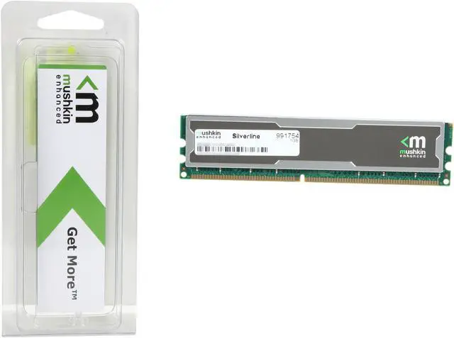 Alt view image 3 of 3 - Mushkin Enhanced Silverline 1GB DDR 400 (PC 3200) Desktop Memory Model 991754