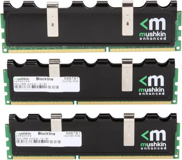 Alt view image 2 of 3 - Mushkin Enhanced Blackline 6GB (3 x 2GB) DDR3 1333 (PC3 10666) Desktop Memory Model 998781