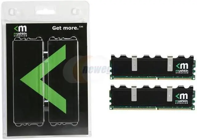Alt view image 3 of 3 - Mushkin Enhanced Blackline 2GB (2 x 1GB) DDR 400 (PC 3200) Desktop Memory Model 996429B