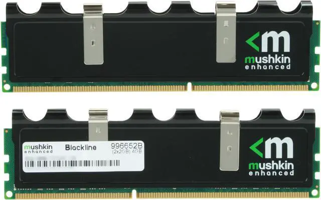 Alt view image 2 of 3 - Mushkin Enhanced Blackline 4GB (2 x 2GB) DDR3 1333 (PC3 10666) Desktop Memory Model 996652B