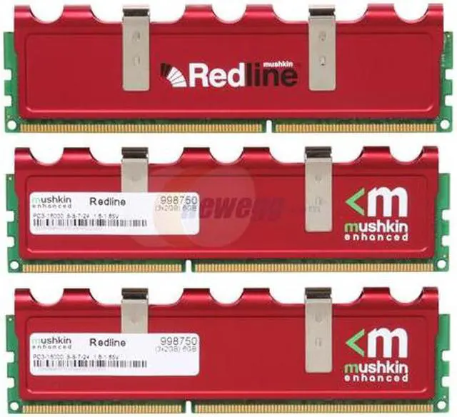 Alt view image 3 of 3 - Mushkin Enhanced Redline 6GB (3 x 2GB) DDR3 2000 (PC3 16000) Desktop Memory Model 998750