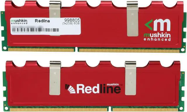 Alt view image 2 of 3 - Mushkin Enhanced Redline 6GB (3 x 2GB) DDR3 1600 (PC3 12800) Desktop Memory Model 998805