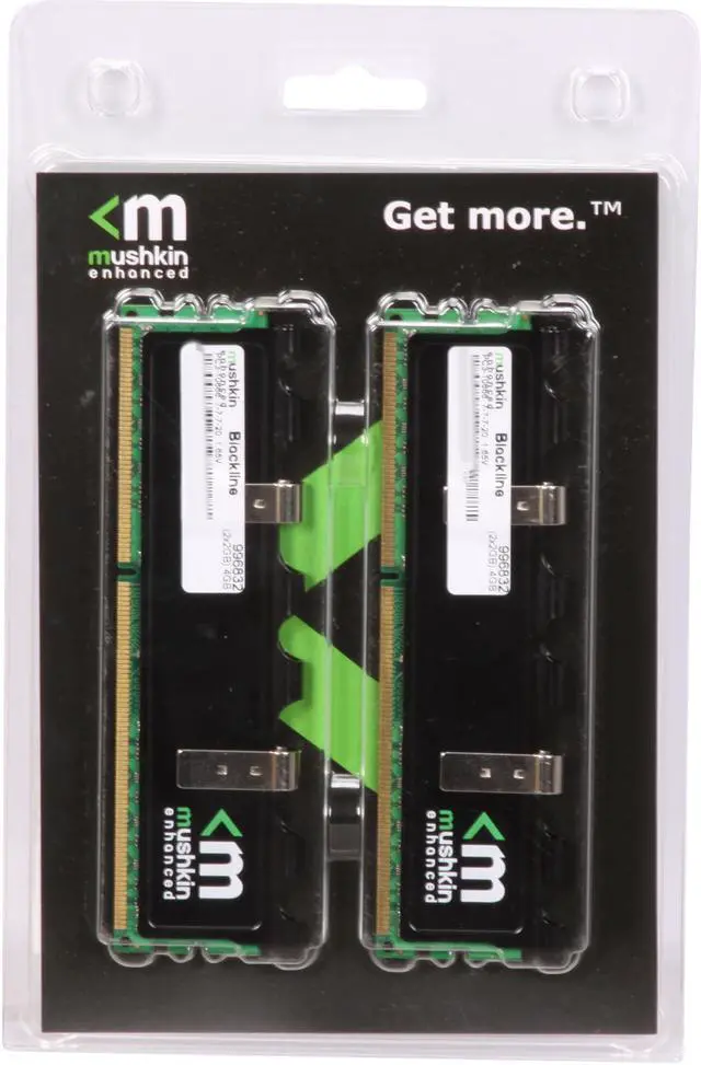 Main image of Mushkin Enhanced Blackline 4GB (2 x 2GB) DDR3 1333 (PC3 10666) Desktop Memory Model 996832
