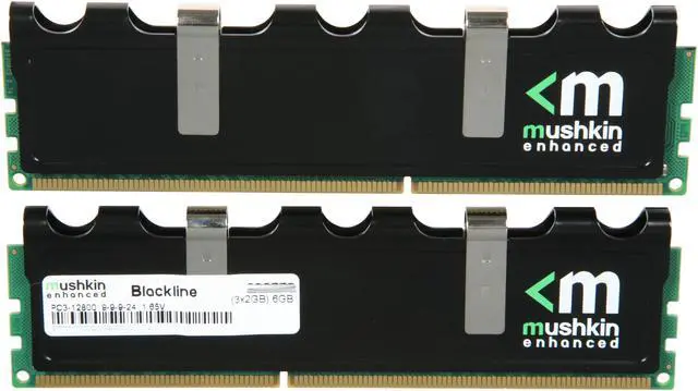 Alt view image 2 of 3 - Mushkin Enhanced Blackline 6GB (3 x 2GB) DDR3 1600 (PC3 12800) Desktop Memory Model 998778