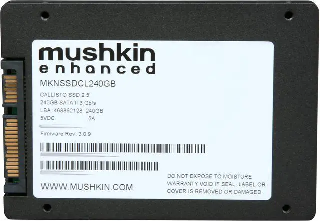 Alt view image 5 of 6 - Mushkin Enhanced Callisto 2.5" 240GB SATA II MLC Internal Solid State Drive (SSD) MKNSSDCL240GB