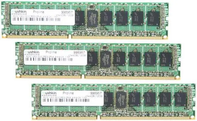 Main image of Mushkin Enhanced Proline 12GB (3 x 4GB) 240-Pin DDR3 SDRAM DDR3 1333 (PC3 10600) ECC registered Server Memory Model 998957