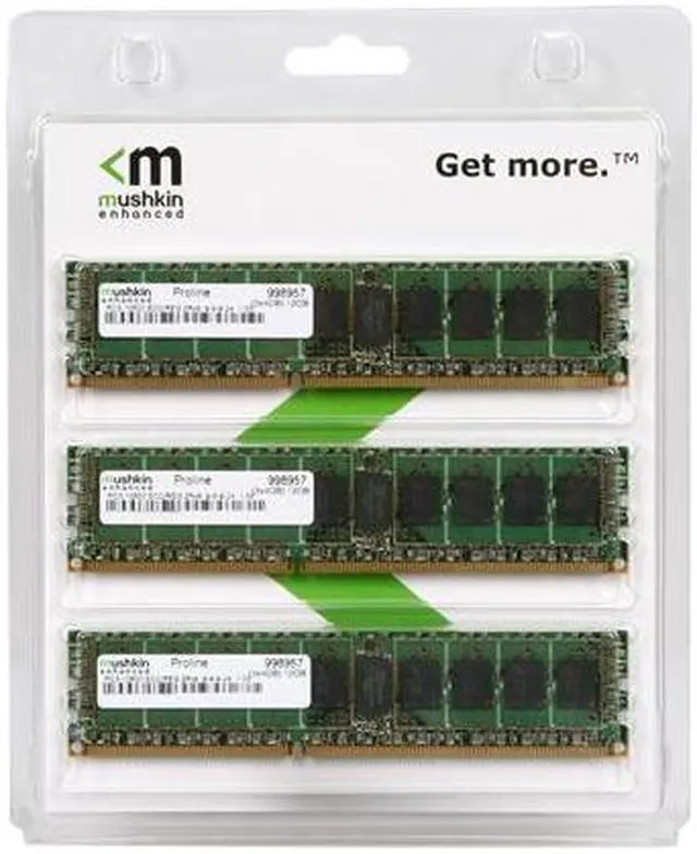 Alt view image 3 of 3 - Mushkin Enhanced Proline 12GB (3 x 4GB) 240-Pin DDR3 SDRAM DDR3 1333 (PC3 10600) ECC registered Server Memory Model 998957