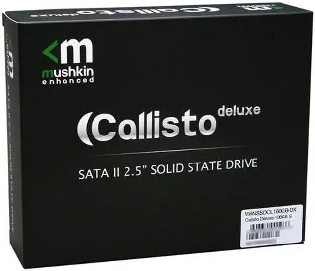Main image of Mushkin Enhanced Callisto Deluxe 2.5" 180GB SATA II MLC Internal Solid State Drive (SSD) MKNSSDCL180GB-DX