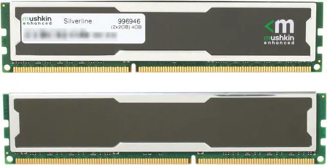Alt view image 2 of 3 - Mushkin Enhanced Silverline 4GB (2 x 2GB) DDR3 1600 (PC3 12800) Desktop Memory Model 996946