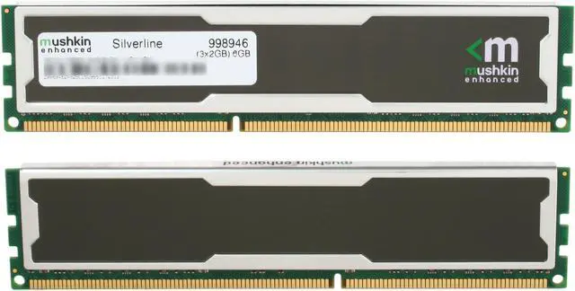 Alt view image 2 of 3 - Mushkin Enhanced Silverline 6GB (3 x 2GB) DDR3 1600 (PC3 12800) Desktop Memory Model 998946