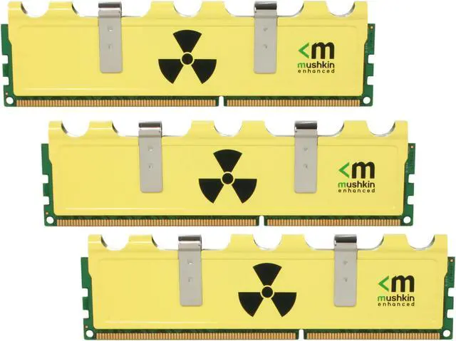 Main image of Mushkin Enhanced Radioactive 6GB (3 x 2GB) DDR3 1600 (PC3 12800) Desktop Memory Model 998983