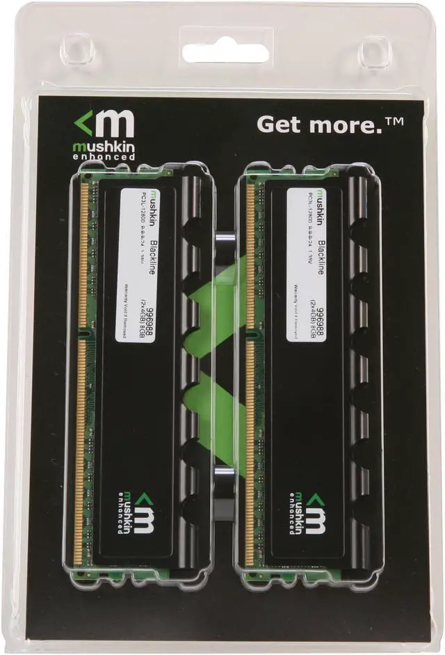 Alt view image 3 of 3 - Mushkin Enhanced Blackline 8GB (2 x 4GB) DDR3L 1600 (PC3L 12800) Desktop Memory Model 996988