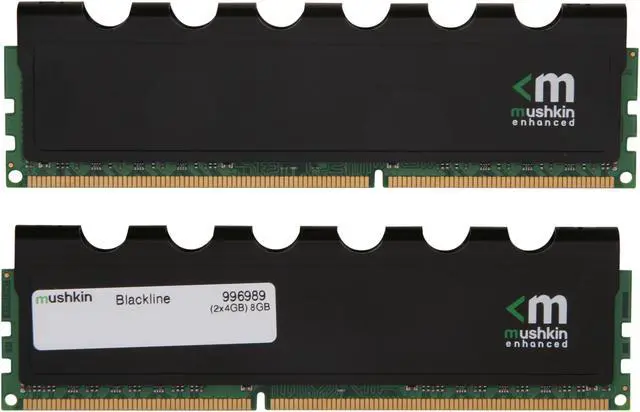 Alt view image 2 of 3 - Mushkin Enhanced Blackline 8GB (2 x 4GB) DDR3 1600 (PC3 12800) Desktop Memory w/FrostByte Heatsink Model 996989