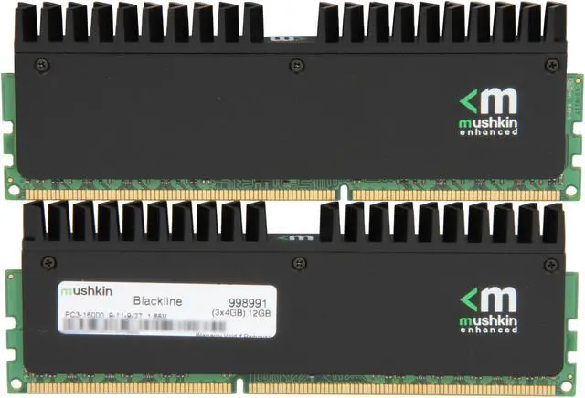 Alt view image 2 of 3 - Mushkin Enhanced Ridgeback 12GB (3 x 4GB) DDR3 2000 (PC3 16000) Desktop Memory Model 998991