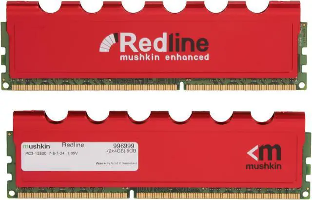 Alt view image 2 of 3 - Mushkin Enhanced Redline 8GB (2 x 4GB) DDR3 1600 (PC3 12800) Desktop Memory Model 996999