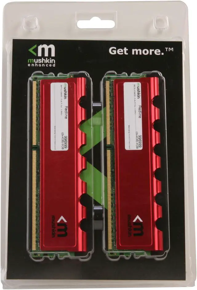 Alt view image 3 of 3 - Mushkin Enhanced Redline 8GB (2 x 4GB) DDR3 1600 (PC3 12800) Desktop Memory Model 996999