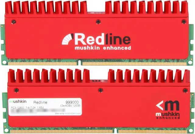 Alt view image 2 of 3 - Mushkin Enhanced Redline 12GB (3 x 4GB) DDR3 1600 (PC3 12800) Desktop Memory Model 999000
