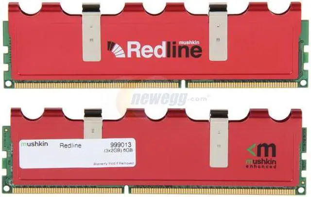 Alt view image 2 of 3 - Mushkin Enhanced Redline 6GB (3 x 2GB) DDR3 1600 (PC3 12800) Desktop Memory Model 999013