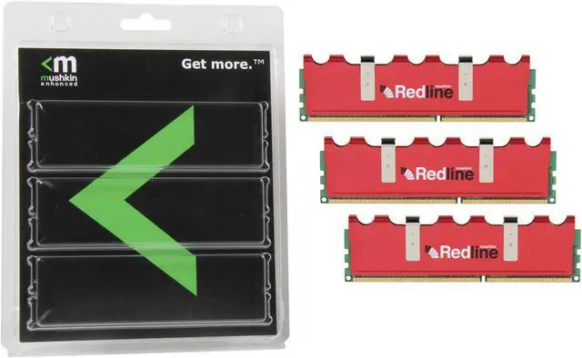 Alt view image 3 of 3 - Mushkin Enhanced Redline 6GB (3 x 2GB) DDR3 1600 (PC3 12800) Desktop Memory Model 999013