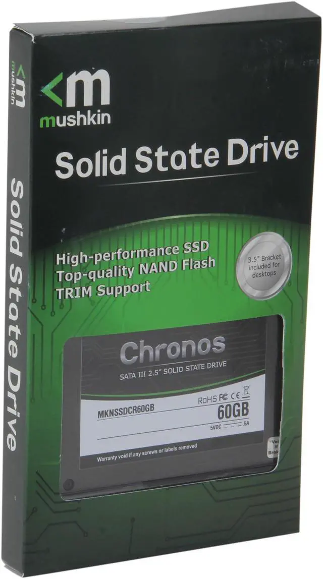 Main image of Mushkin Enhanced Chronos 2.5" 60GB SATA III Asynchronous MLC Internal Solid State Drive (SSD) MKNSSDCR60GB