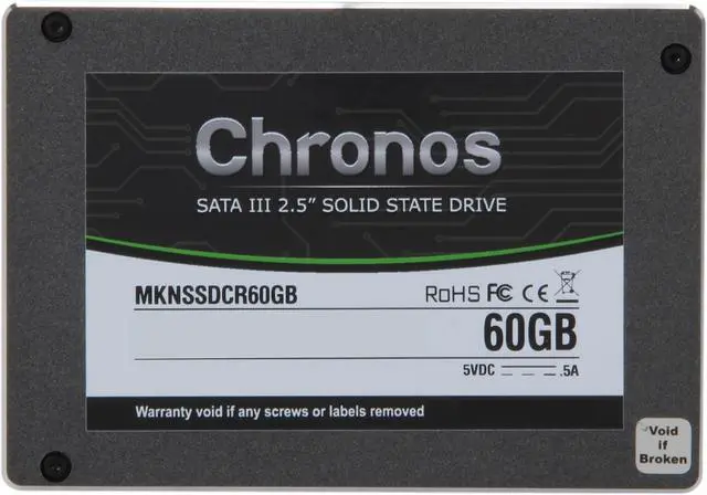 Alt view image 3 of 6 - Mushkin Enhanced Chronos 2.5" 60GB SATA III Asynchronous MLC Internal Solid State Drive (SSD) MKNSSDCR60GB