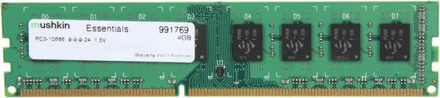 Main image of Mushkin Enhanced Essentials 4GB DDR3 1333 (PC3 10666) Desktop Memory Model 991769