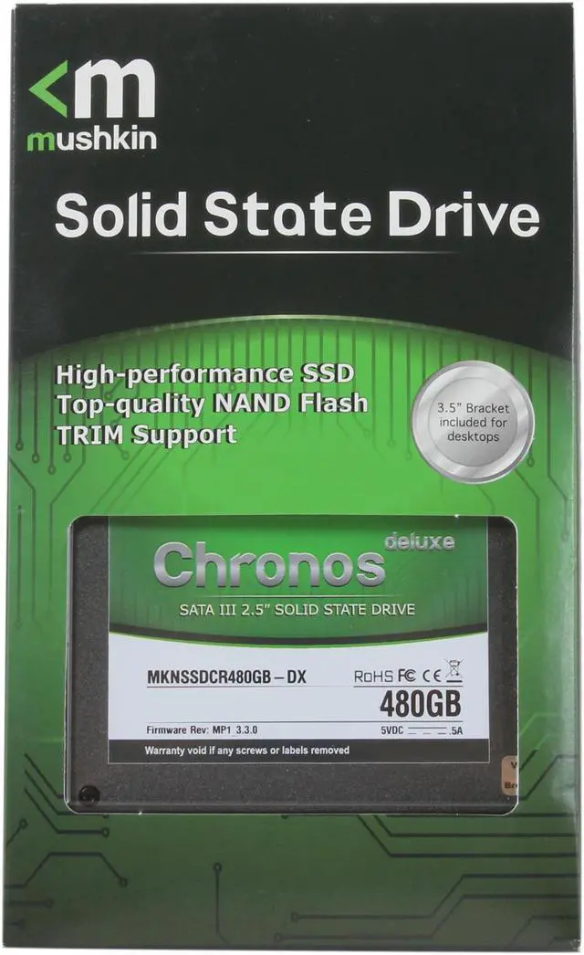 Alt view image 6 of 6 - Mushkin Enhanced Chronos 2.5" 480GB SATA III MLC Internal Solid State Drive (SSD) MKNSSDCR480GB-DX