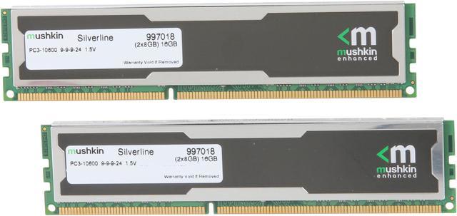 Semejanza demandante orden Mushkin Enhanced Silverline 16GB (2 x 8GB) DDR3 1333 (PC3 10600) Desktop  Memory Model 997018 Desktop Memory - Newegg.com